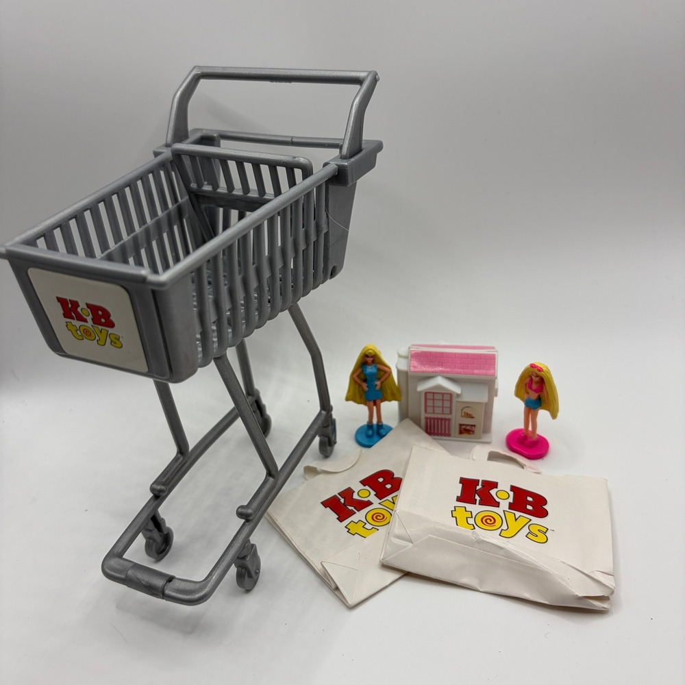 Barbie KB Toys Vintage 1998 Playset Replacement Parts Shopping Cart Lot Bag